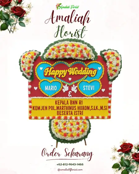 Papan Bunga Pernikahan Tukul